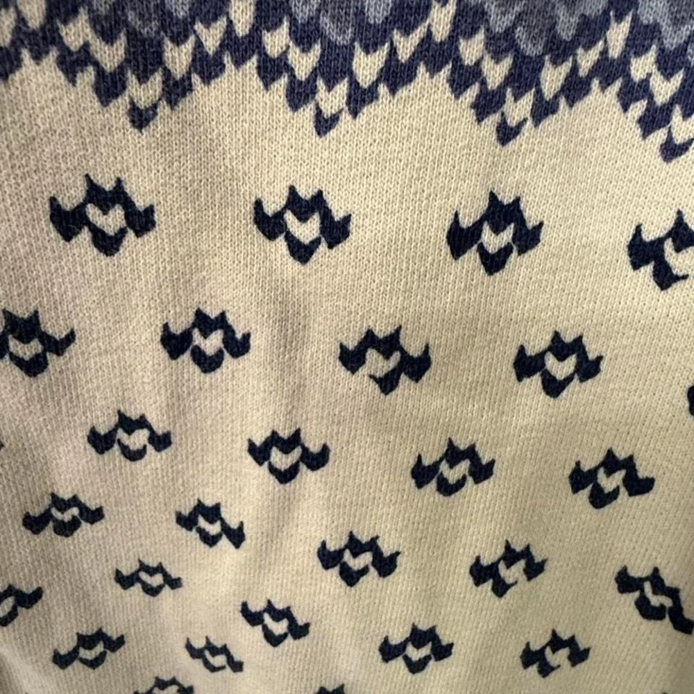 Ralph Lauren girls cream and blue‎ sweatshirt dress Size 12/14 L